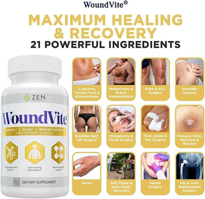 Zen Nutrients WoundVite Pre & Post Surgery Support