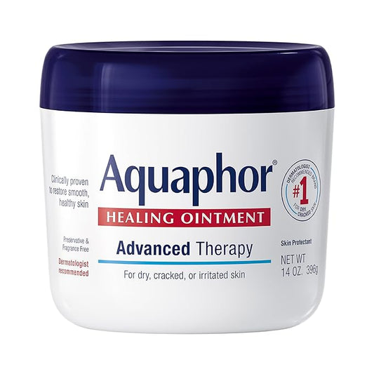 Aquaphor Healing Ointment, Cracked Skin & Minor Cuts & Burns, 14 Oz Jar