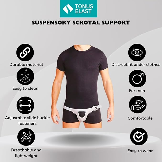 Suspensory Scrotal Support Jockstrap - Large